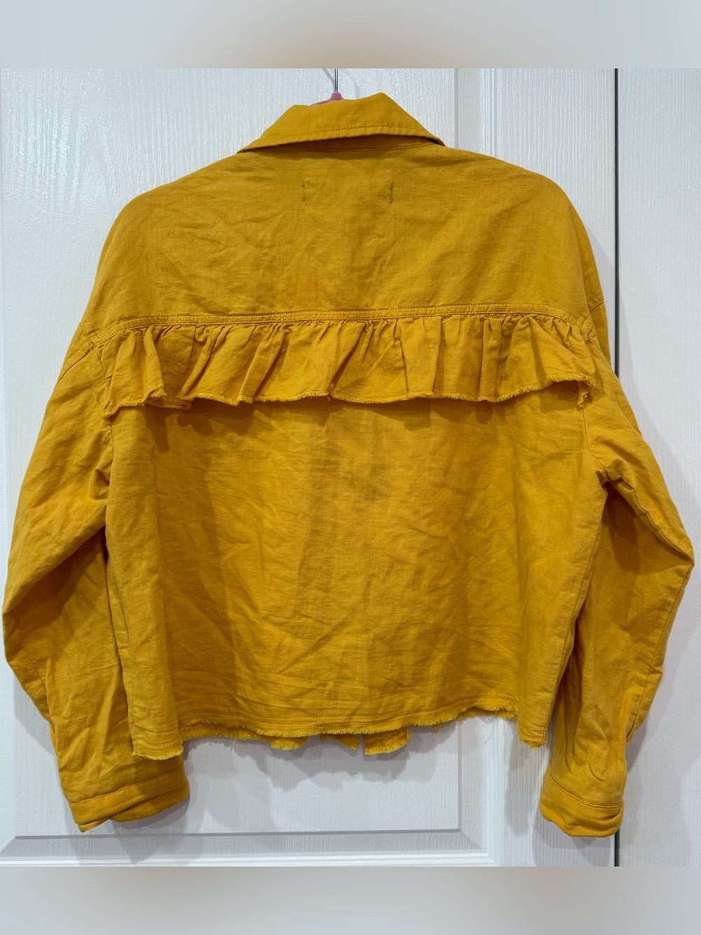 Zara Ruffle-Trim Button Jacket - Picture 5 of 6
